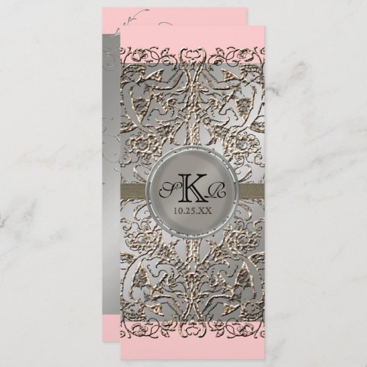 Zwart Stropdas Elegantie, Zilveren bruiloft uitnod Kaart (Voorkant / Achterkant)