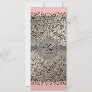 Zwart Stropdas Elegantie, Zilveren bruiloft uitnod Kaart