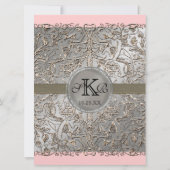 Zwart Stropdas Elegantie, Zilveren bruiloft uitnod Kaart (Achterkant)