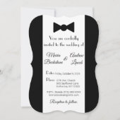 Zwart Stropdas en withuwelijk Kaart (Voorkant)