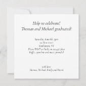 Zwart stropdas feest, hondenverjaardag, afstuderen kaart (Achterkant)