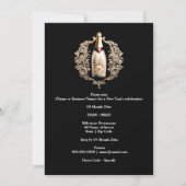 Zwart stropdas formeel evenement |  mousserende wi kaart (Achterkant)