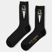 Zwart Stropdas Gatsby Man of Honor Funny Tuxedo We Sokken (Links)