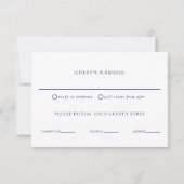 Zwart Stropdas Gold Art Deco RSVP met maaltijden (Achterkant)