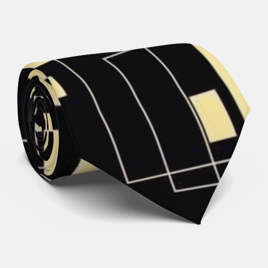 zwart stropdas in het abstract (Opgerold)