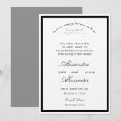 Zwart Stropdas Joodse trouwkaarten Kaart (Voorkant / Achterkant)