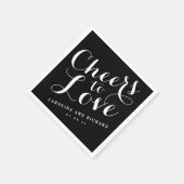 Zwart Stropdas juicht om lief te hebben | bruiloft Servet (Hoek)