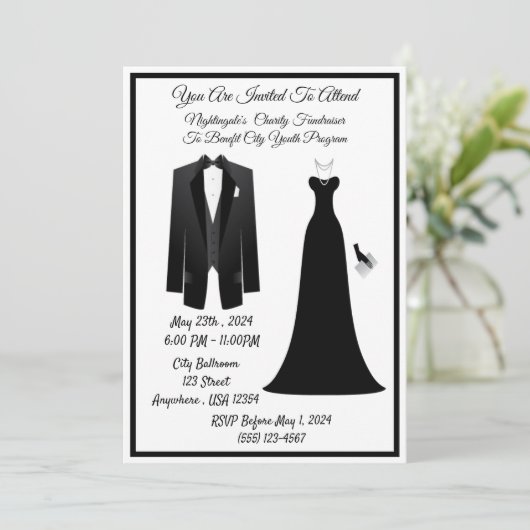 Zwart Stropdas Kaart (Staand voorkant)