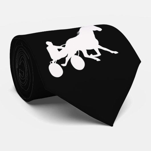 Zwart Stropdas met Trotter-logo (Opgerold)