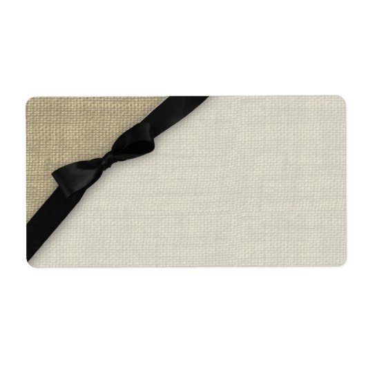 Zwart Stropdas Naam Tag Etiket (Voorkant)