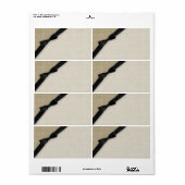 Zwart Stropdas Naam Tag Etiket (Full Sheet)