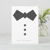 Zwart Stropdas Opslaan Datum Save The Date (Staand voorkant)