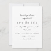 Zwart Stropdas Opslaan Datum Save The Date (Achterkant)