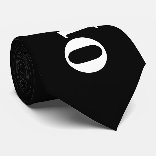 Zwart Stropdas optioneel (Opgerold)