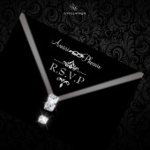 Zwart Stropdas R.S.V.P. RSVP Kaartje