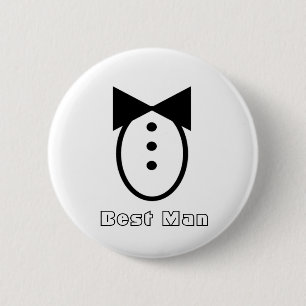 zwart stropdas ronde button 5,7 cm