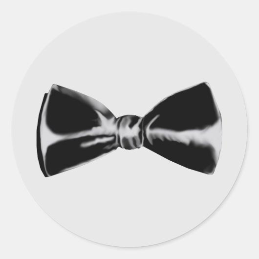 Zwart stropdas ronde sticker (Voorkant)