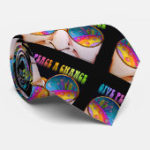 Zwart STROPDAS - SCHADEN VAN DE ZESTIGEN (Opgerold)