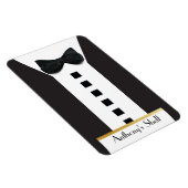 Zwart Stropdas Tuxedo 🎩 Grappige Monogram Koelkas Magneet (Rechterzijde)