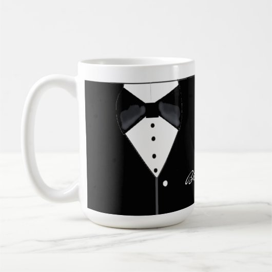 Zwart Stropdas Tuxedo-ontwerp Koffiemok (Links)