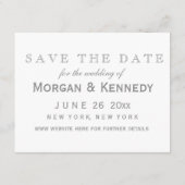 Zwart Stropdas Tuxedo Wedding Mini Save the Date K RSVP Kaartje (Achterkant)