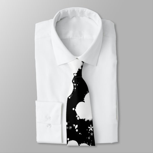 Zwart Stropdas Wit Emo Harten (Gebonden)