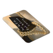 Zwart Stropdas Witte parels Weddenschap Bespaar de Magneet (Rechterzijde)