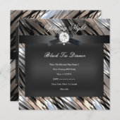 Zwart Stropdas Zilver Sepia zwart Kaart (Voorkant / Achterkant)