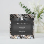 Zwart Stropdas Zilver Sepia zwart Kaart (Staand voorkant)