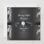 Zwart Stropdas — zilver zwart 2 Kaart (Achterkant)