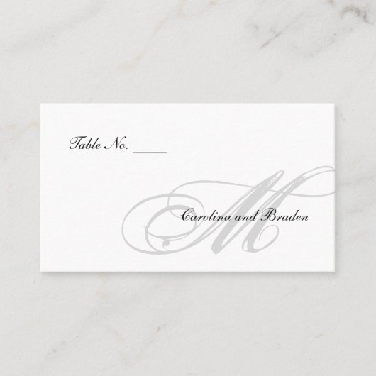 zwart Stropdas | Zwart Wit | Escort Kaart Plaatskaartje (Voorkant)