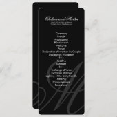 zwart Stropdas | Zwart Wit | programma Programmakaart (Voorkant / Achterkant)