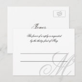 zwart Stropdas | Zwart Wit | RSVP-Briefkaart Uitnodiging Briefkaart (Voorkant / Achterkant)