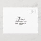 zwart Stropdas | Zwart Wit | RSVP-Briefkaart Uitnodiging Briefkaart (Achterkant)