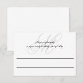 Zwart Stropdas | Zwart wit | Weddenschap RSVP Kaartje (Voorkant / Achterkant)