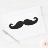 Zwart stuur snor/snor rechthoekige sticker (Envelop)