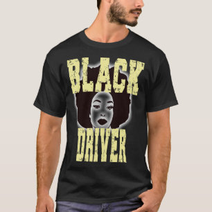 Zwart stuurprogramma t-shirt