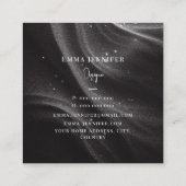 Zwart Subtiele zachte glitter achtergrond Vierkante Visitekaartje (Achterkant)