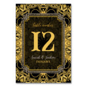 Zwart Sun Gold Zwart Tafel No. w / Gastennamen Kaart (Voorkant)