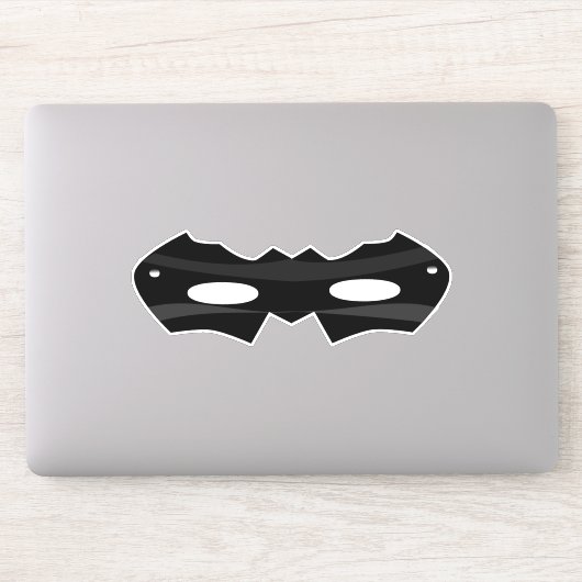 Zwart superheld-masker sticker (Computer)