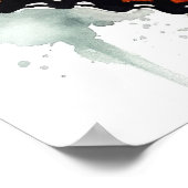 Zwart Swallowtail Butterfly Art Print Poster (Hoek)