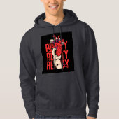 Zwart sweatshirt met hart en hand design (Voorkant)