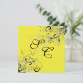  ZWART-SWIRLS/diy-achtergrond Kaart (Staand voorkant)