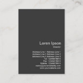 Zwart symbool 02 - wit visitekaartje (Achterkant)