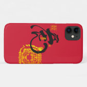 Zwart symbool Chinese oiserie Chic voor Red & Gold Case-Mate iPhone Case (Achterkant (horizontaal))