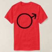 Zwart symbool Planet Mars T-shirt (Design voorkant)