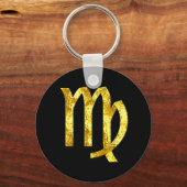 Zwart symbool voor vigo Zodiac Sign Sleutelhanger (Voorkant)