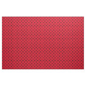 Zwart T-6 Texaan 2 Silhouette Pattern Red Fabric Stof (Yard (91,4 cm))