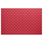 Zwart T-6 Texaan 2 Silhouette Pattern Red Fabric Stof (Fat Quarter)