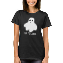 Zwart T-shirt Halloween Ghost voor vrouwen